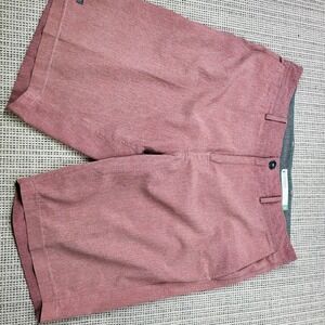 Linksoul‎ Shorts Mens 34 Pink Chino Golf Flat Front 10 Inseam Casual Summer